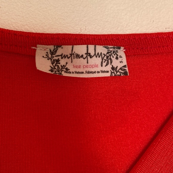 FP Bright Red Slinky Cow Neck Bodysuit - Picture 6 of 6